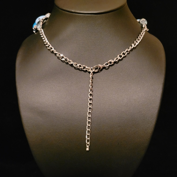 Estate Rhinestone & Lucite Statement Necklace - Picture 4 of 4